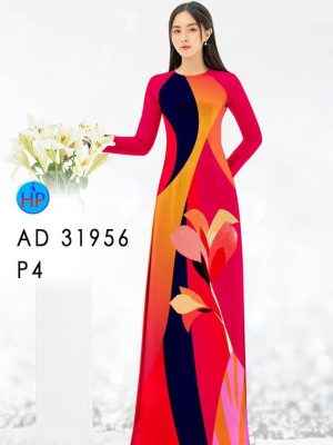 Vải Áo Dài Hoa In 3D AD 31956 18